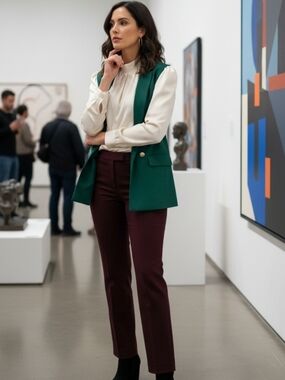 ⚡️DKNY Women's Burgundy Pants